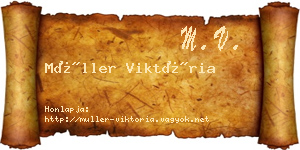 Müller Viktória névjegykártya